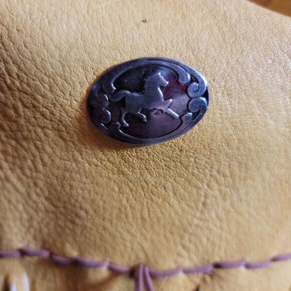 🔷️Genuine Elk Hide Crossbody Bag with Horse by Native Americans BNA5 - Picture 4 of 11
